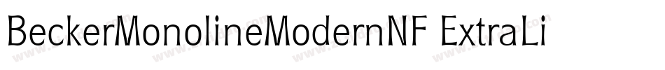 BeckerMonolineModernNF ExtraLight字体转换